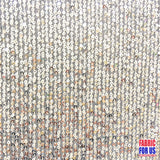 Glitzy Mini Disc Sequins Stretch Fabric - Black, Red, Brown, Silver, 50" Wide