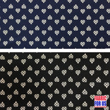 ITY Print Micro Floral Poly-Spandex Stretch Fabric - Navy & Black Micro Floral, 58"-60" Width