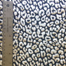Leopard Reflective Stretch Nylon Spandex Fabric - Leopard Spot Design, Black, 58/60" Width