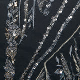1 Yard P Soft Tulle Lace Fabric Embroidered Sequined Elegant Beautiful Design 52" Wide