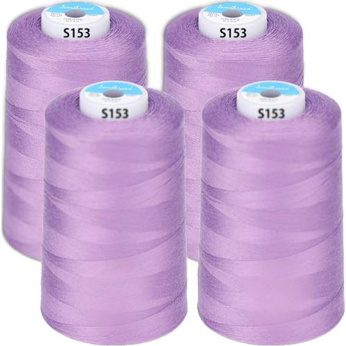 4 Pack of 6000 Yard Lilac Spools Sewing Thread 24,000 Yards Total All Purpose