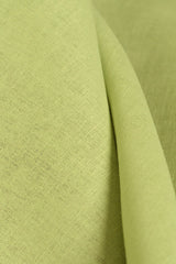 1 Yard Lime Linen Silk Blend Fabric Flat Finish Midweight Woven Fabric 54" Width