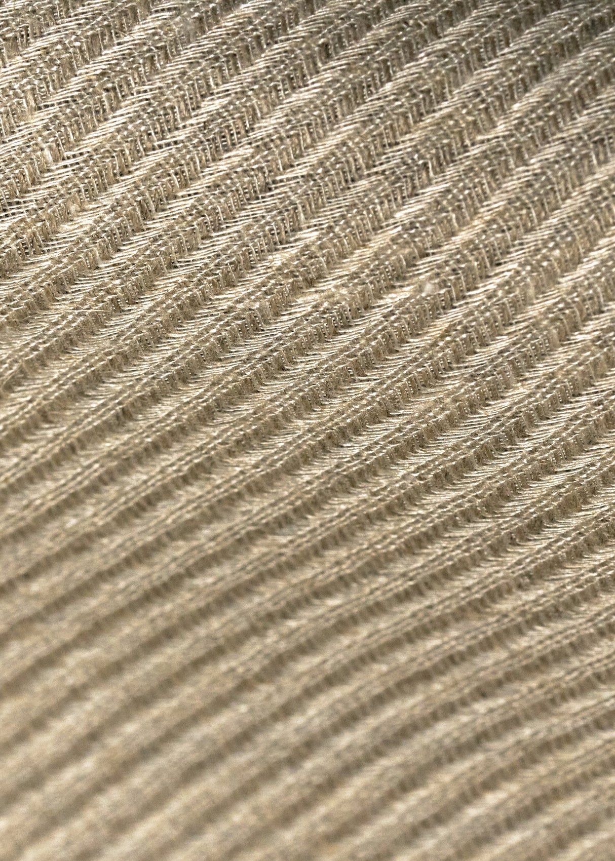 1 Yard Linen Rayon Yarn Dyed Jacquard Fabric Natural Off White 45 Degree Weave 60 Inches Width