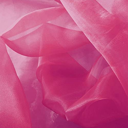 1 Yard Sparkle Crystal Sheer Organza Fabric, 60? Wide Shiny 100% Polyester Fabric for Fashion, Crafts, Decorations