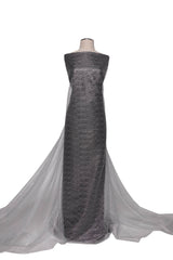 1 Yard Metallic Susumi Tulle Lace Fabric, 58/60" Wide 100% Polyester