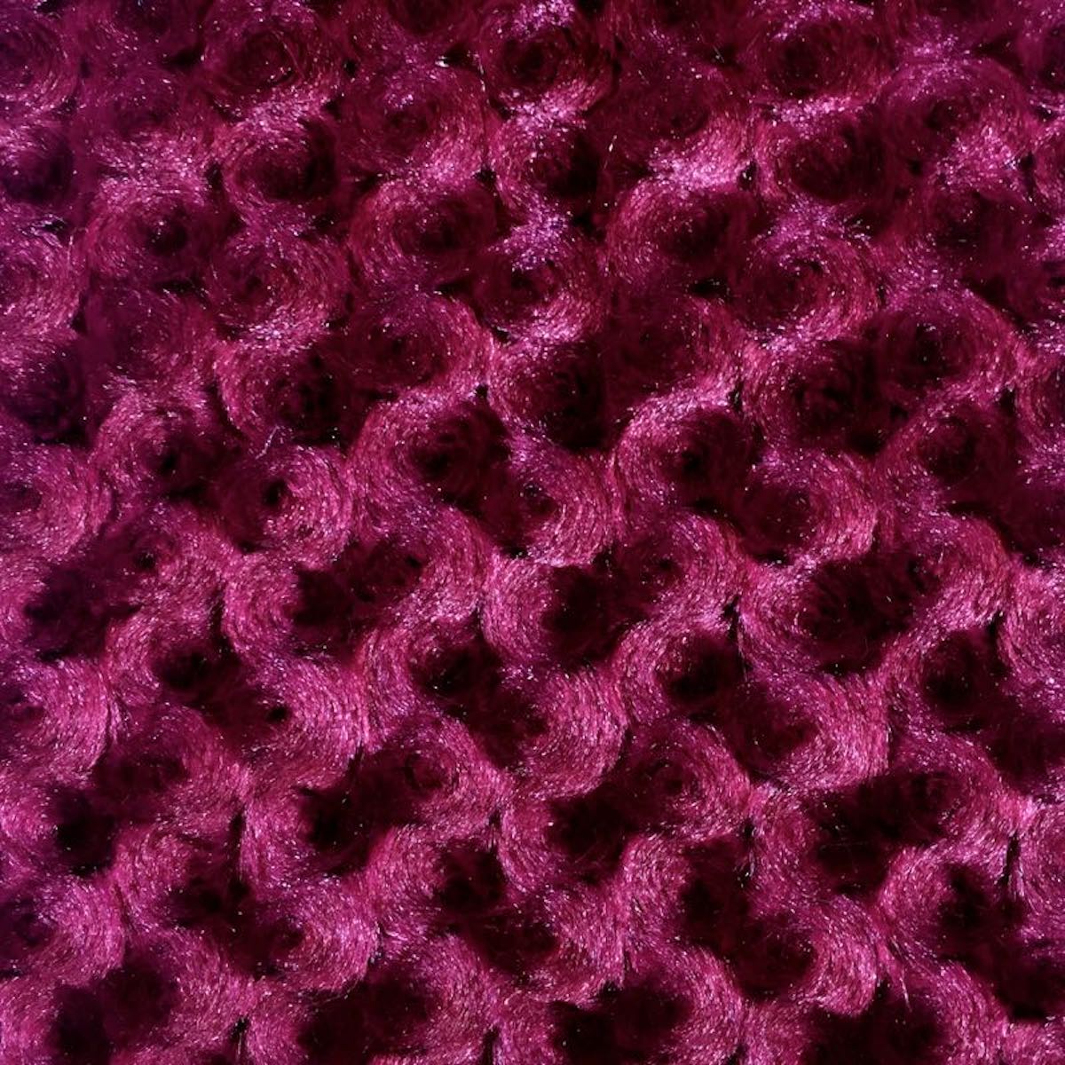 Swirl Rosebud Faux Fur 1 Yard Fabric 100% Polyester, 60″ Wide, 450 GSM Ultra Soft Plush Material