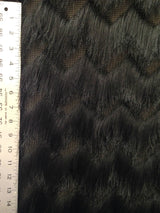 Fine Fringe Zig Zag Pattern Polyester Spandex Mesh Fabric - White, Black, Red, Blush, 52" To 54" Width