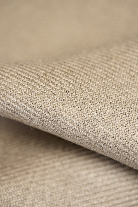 1 Yard Solid Natural Pure Irish Linen Twill Fabric 18.5 oz Washed 54 Inches Wide