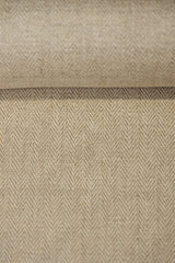 1 Yard Premium Natural Irish Linen Herringbone Soft Durable Sewing Fabric 57" Width