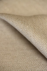 1 Yard Premium Natural Irish Linen Herringbone Soft Durable Sewing Fabric 57" Width