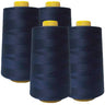 4 Pack of 6000 Yard Navy Spools Sewing Thread 24,000 Yards Total All Purpose