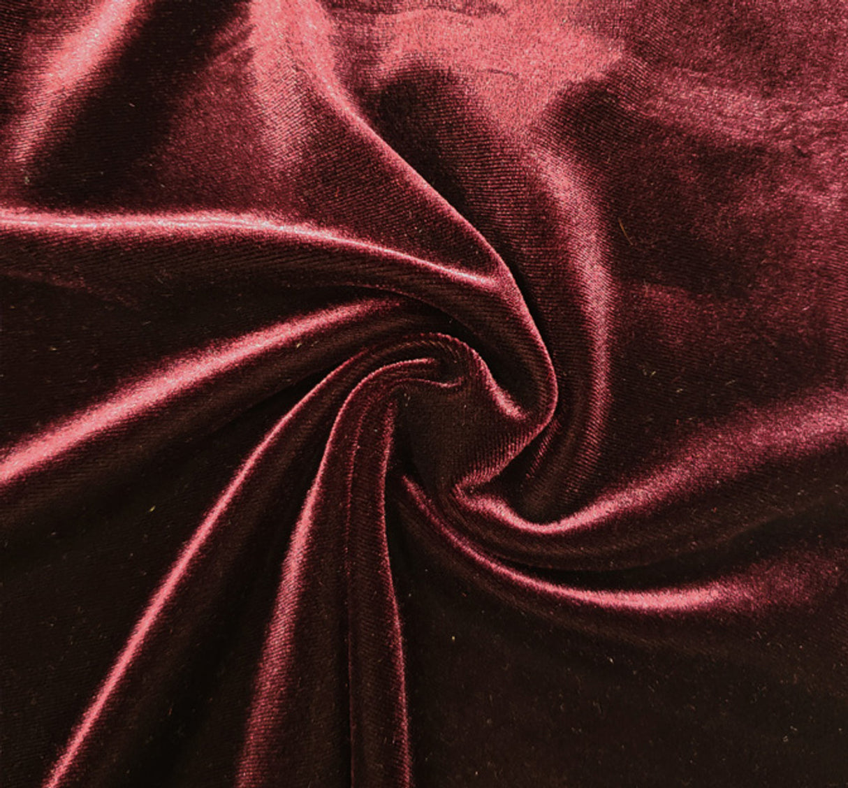 1 Yard Stretch Velvet Fabric Solid New Maroon Drapey Apparel Material width