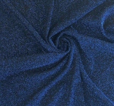 Black/Royal Nylon with Lurex Fabric Wide Sparkly Stretch Apparel 1 Yard