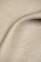 1 Yard Oatmeal Irish Linen Herringbone Natural Craft Home Decor Fabric 57" Width