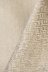 1 Yard Oatmeal Irish Linen Herringbone Natural Craft Home Decor Fabric 57" Width