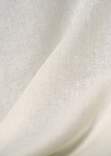 1 Yard Ivory Solid Pure Linen Fabric, Midweight Flat Weave 60 Inches Wide for Apparel and Décor