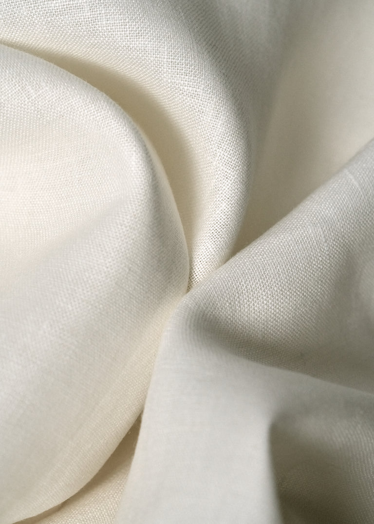 1 Yard Double Width Ivory Pure Linen Fabric 5.5 oz 110 Inches Wide for Dyeing and Printing