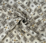 1 Yard Taupe Clip Dot Chiffon Fabric 57/58" Wide Lightweight Soft Polyester Sheer