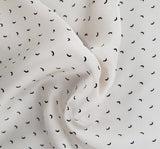 1 Yard Elegant Poly Dull Satin Fabric, Beige/Black | 57/58" Wide Shiny & Matte Finish