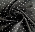 Poly Dull Satin 1D1377 Polyester Fabric - Black/Ivory, 57/58" Width