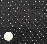 1 Yard Poly Dull Satin Fabric Black/Ivory, 57/58" Wide Medium Weight Apparel & Décor Fabric