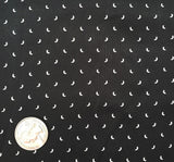Poly Dull Satin 1D1377 Polyester Fabric - Black/Ivory, 57/58" Width