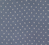 1 Yard Poly Dull Satin Navy/Ivory Woven Fabric, 57/58" Wide
