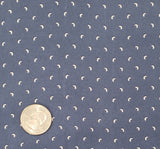 1 Yard Poly Dull Satin Navy/Ivory Woven Fabric, 57/58" Wide