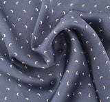 1 Yard Poly Dull Satin Navy/Ivory Woven Fabric, 57/58" Wide