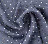 Poly Dull Satin 1D1377 Polyester Satin Fabric - Navy/Ivory, 57/58" Width