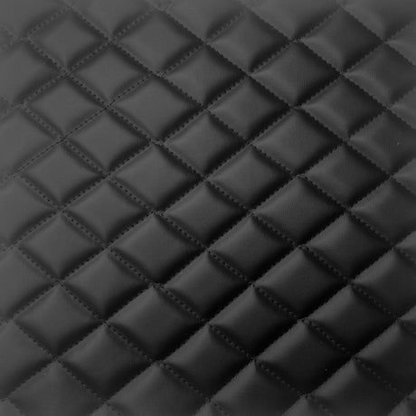 1 Yard Diamond Quilted Foam Backed Faux Leather Vinyl Fabric