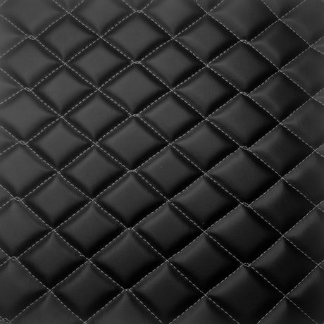 1 Yard Diamond Quilted Foam Backed Faux Leather Vinyl Fabric