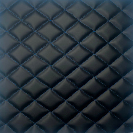 1 Yard Diamond Quilted Foam Backed Faux Leather Vinyl Fabric