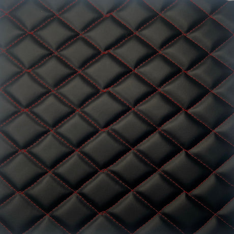 1 Yard Diamond Quilted Foam Backed Faux Leather Vinyl Fabric