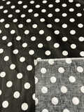 1 Yard Polka Dot Print Poly Cotton Fabric 1 Inch Durable Apparel Material width