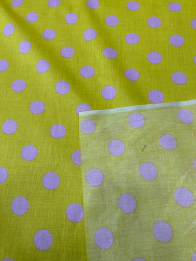 1 Yard Polka Dot Print Poly Cotton Fabric 1 Inch Durable Apparel Material width