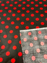 1 Yard Polka Dot Print Poly Cotton Fabric 1 Inch Durable Apparel Material width