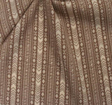 1 Yard Taupe Ivory Poly Spandex Print Apparel Fabric 57 Inch Width