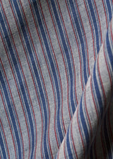 1 Yard Premium Italian Yarn Dyed Linen 3 Tone Stripe Fabric 58" Width