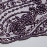 1 Yard Embroidered Tulle Lace Fabric with Elegant Intricate Design, 52" Wide