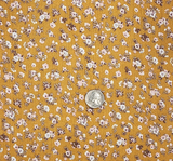 1 Yard Mustard Gold Rayon Crinkle Fabric For Dresses Blouses Skirts Lightweight Apparel 50/52" Width