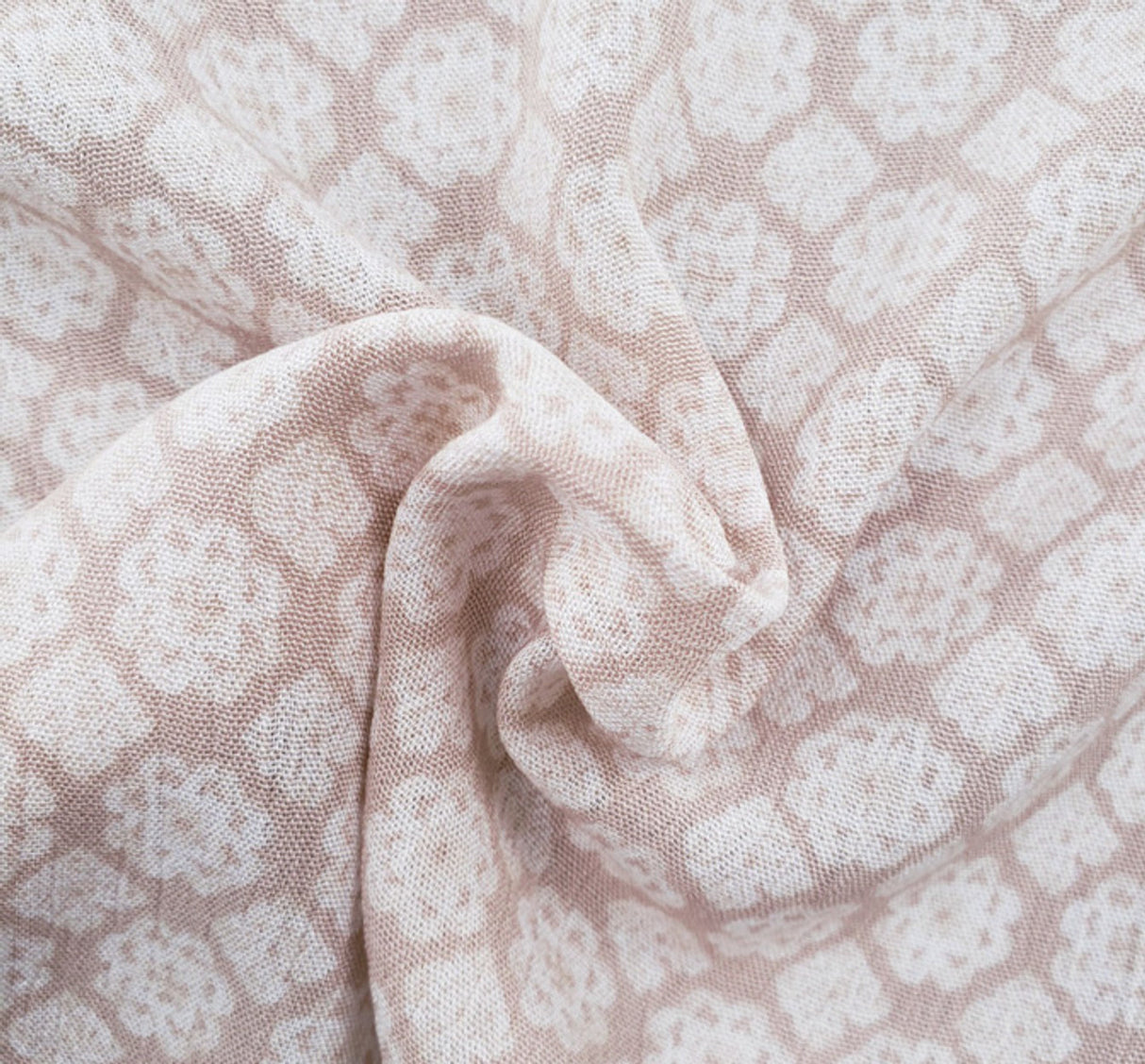 1 Yard Rayon Crinkle Nude Pink Woven Fabric, 50/52" Wide 100% Rayon