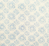 Rayon Crinkle 1D1229 100 Percent Rayon Fabric - Off White/Blue Print, 50/52" Width (1 Yard)