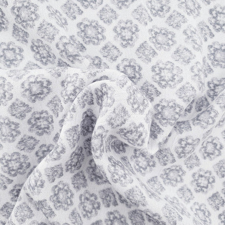 1 Yard Off White Gray Crinkle Rayon Fabric for Apparel Sewing Dress Material 50/52 Inch Width