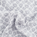 Rayon Crinkle 1D1229 100 Percent Rayon Fabric - Off White/Gray Crinkle Texture, 50/52" Width (1 Yard)