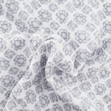 1 Yard Off White/Gray Rayon Crinkle Woven Fabric 50/52 Inch Wide 100 Percent Rayon