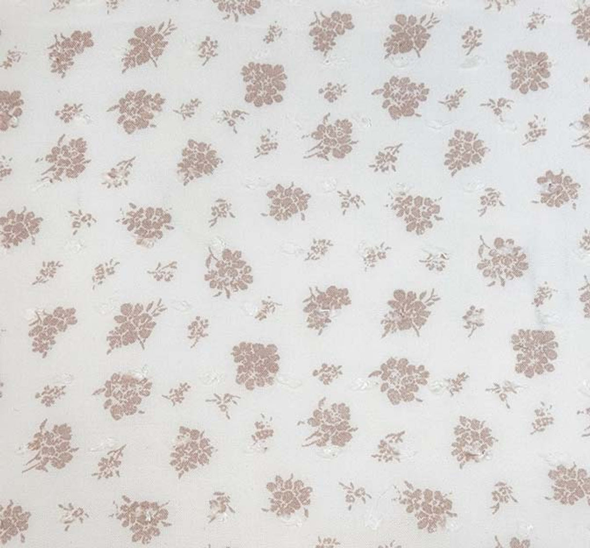 1 Yard Elegant Ivory Rayon Clip Dot Jacquard Apparel Fabric 54 Inch Width