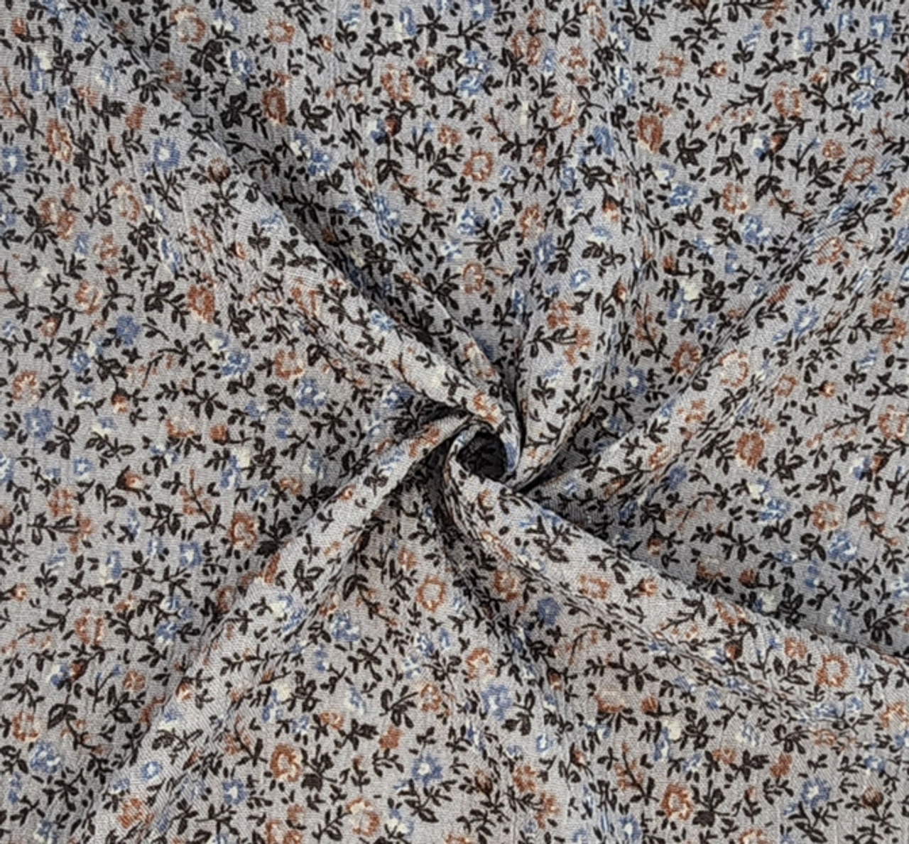 1 Yard Rayon Crinkle Gray Woven Fabric, 50/52? Wide 100% Rayon