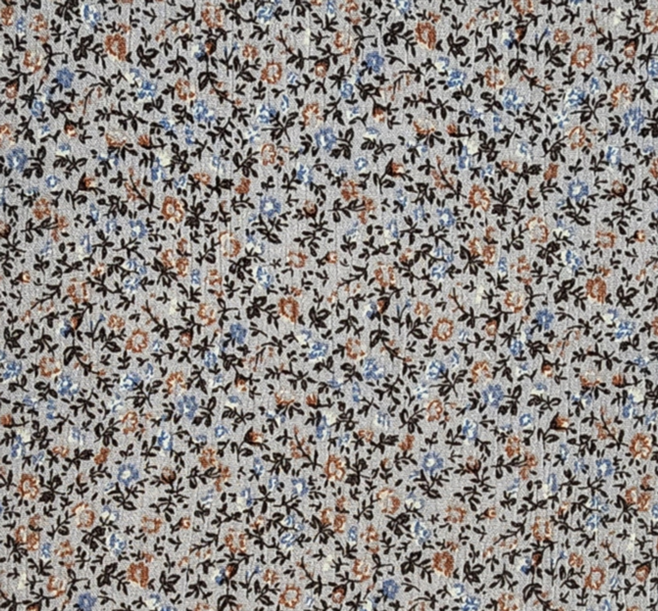 1 Yard Rayon Crinkle Gray Fabric for Dresses Blouses Skirts and Summer Apparel 50 52 Width