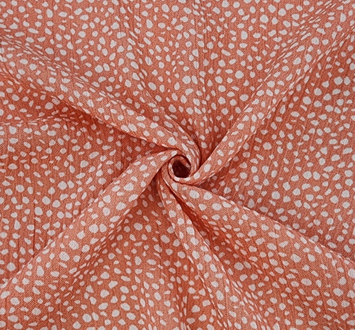 1 Yard Rayon Crinkle Peach Ivory Fabric for Blouses Dresses Skirts and Scarves 50 52 Width